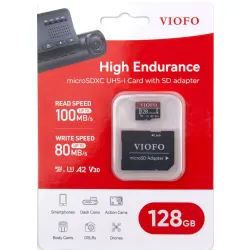 Karta pamięci VIOFO 128GB microSDHC INDUSTRIAL V30 do kamer samochodowych i monitoringu